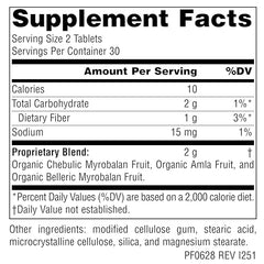 Triphala 1000mg tablets close-up