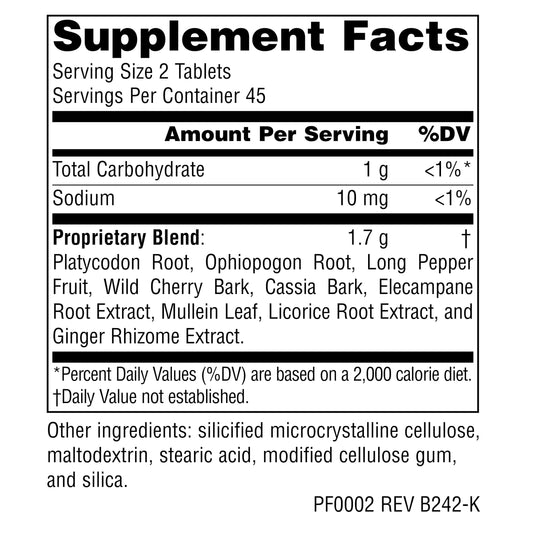 Planetary Herbals Mullein Lung Complex product image with label