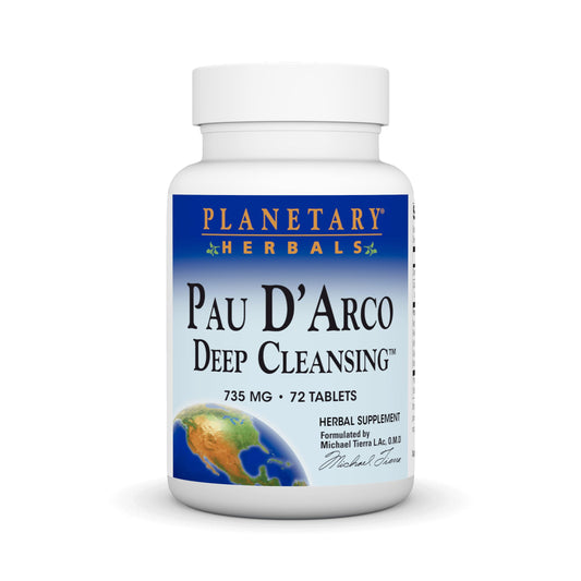 Planetary Herbals Pau D'Arco Deep Cleansing bottle label on white background
