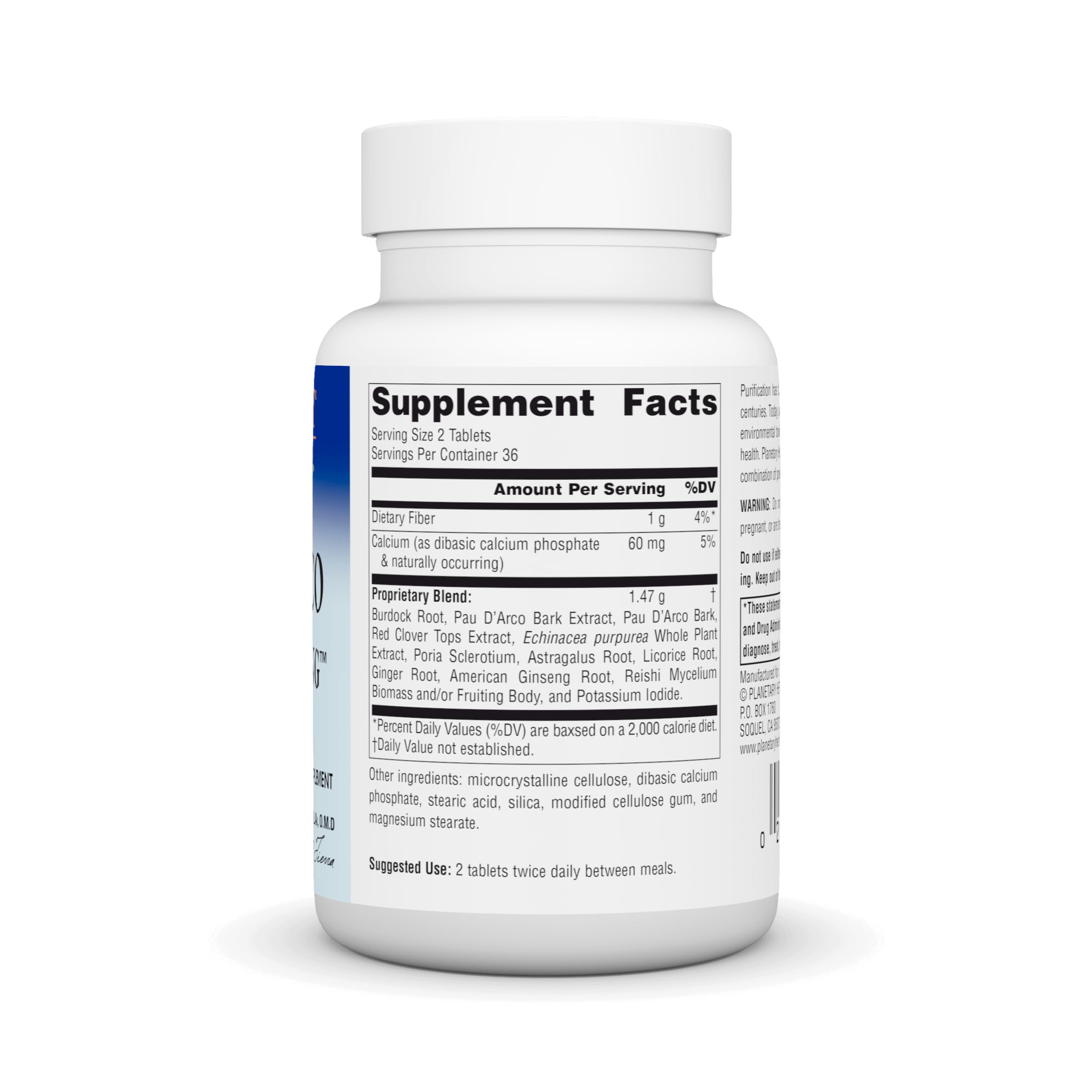 Pau D'Arco Deep Cleansing tablets (735 mg) in bottle