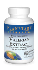 Planetary Herbals Full Spectrum Valerian Extract Tablets bottle