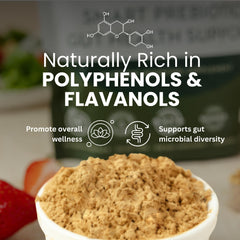 Plant-based, allergen-free prebiotic powder scoop