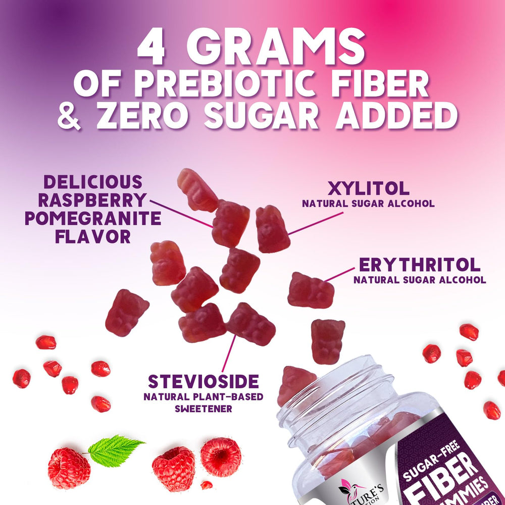 Plant-based blend of fiber and prebiotics in gummies