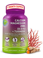 Plant-Based Calcium Aquamin 500mg bottle
