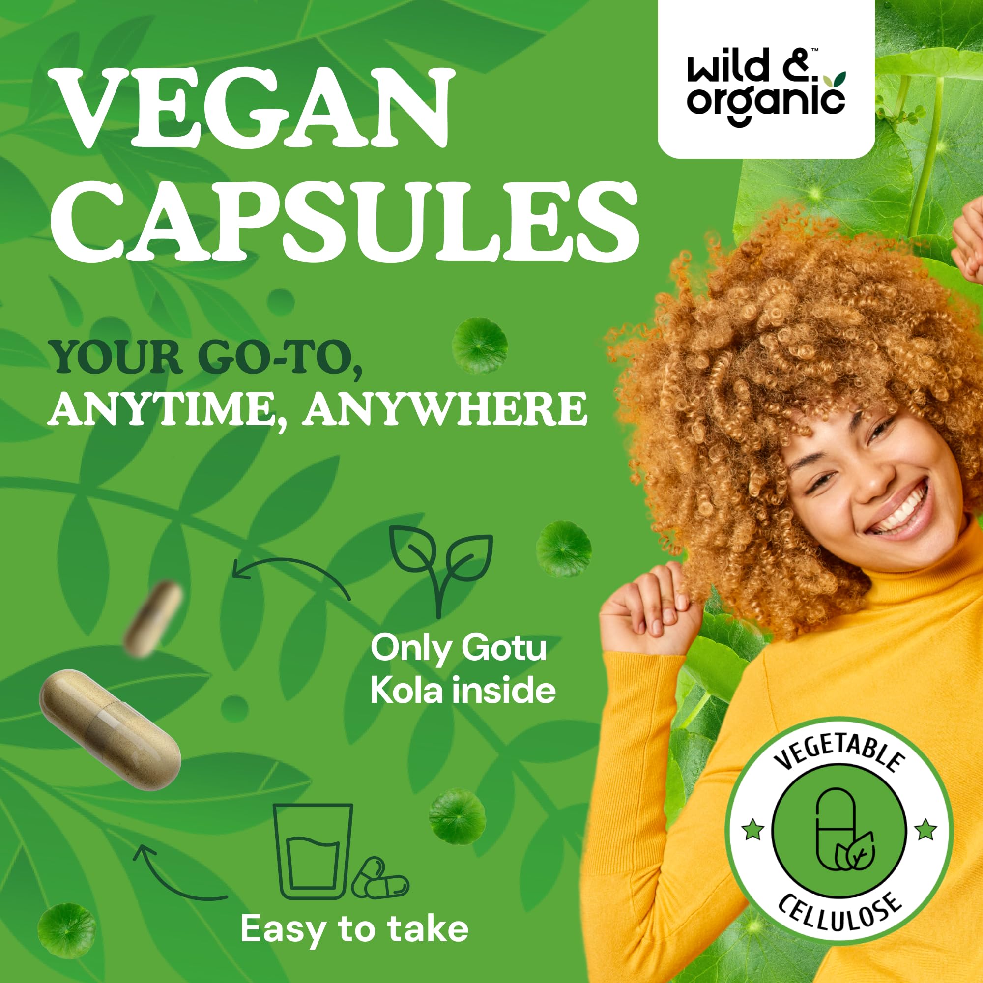 Close-up of the plant-based vegetable cellulose coating on the capsules