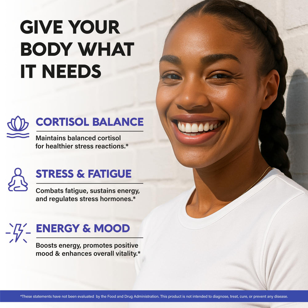Plant-based cortisol support blend with added minerals and vitamins