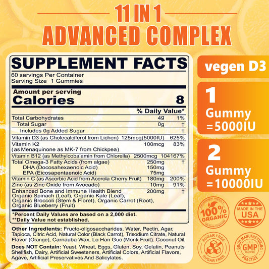Plant-based organic D3 and MK-7 ingredients