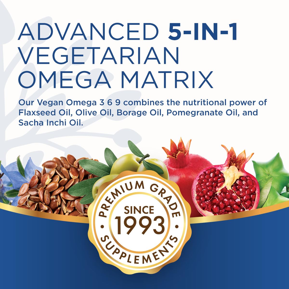 Plant-based EPA and DHA with GLA and oleic acid