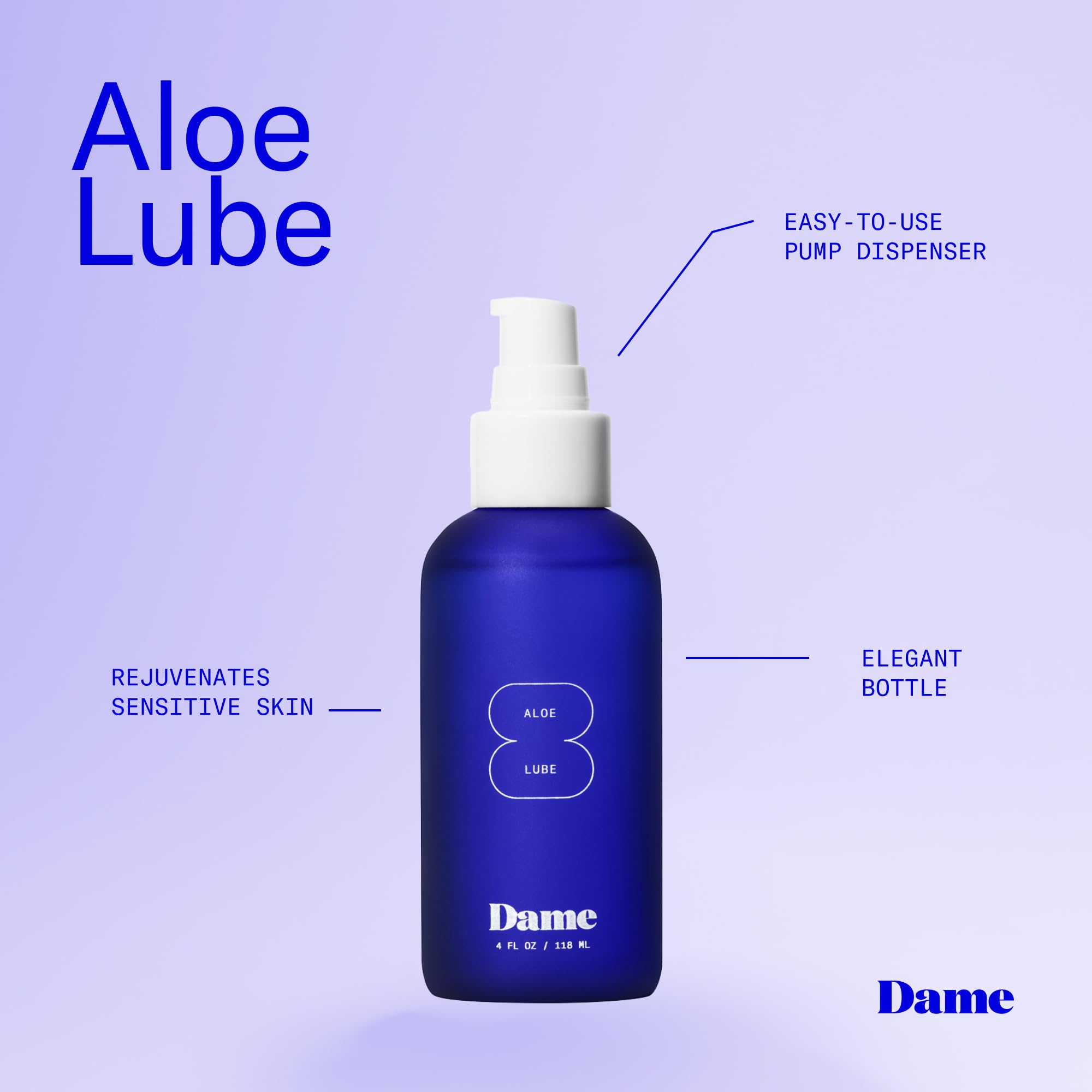 Plant-based ingredients list for Aloe Lube