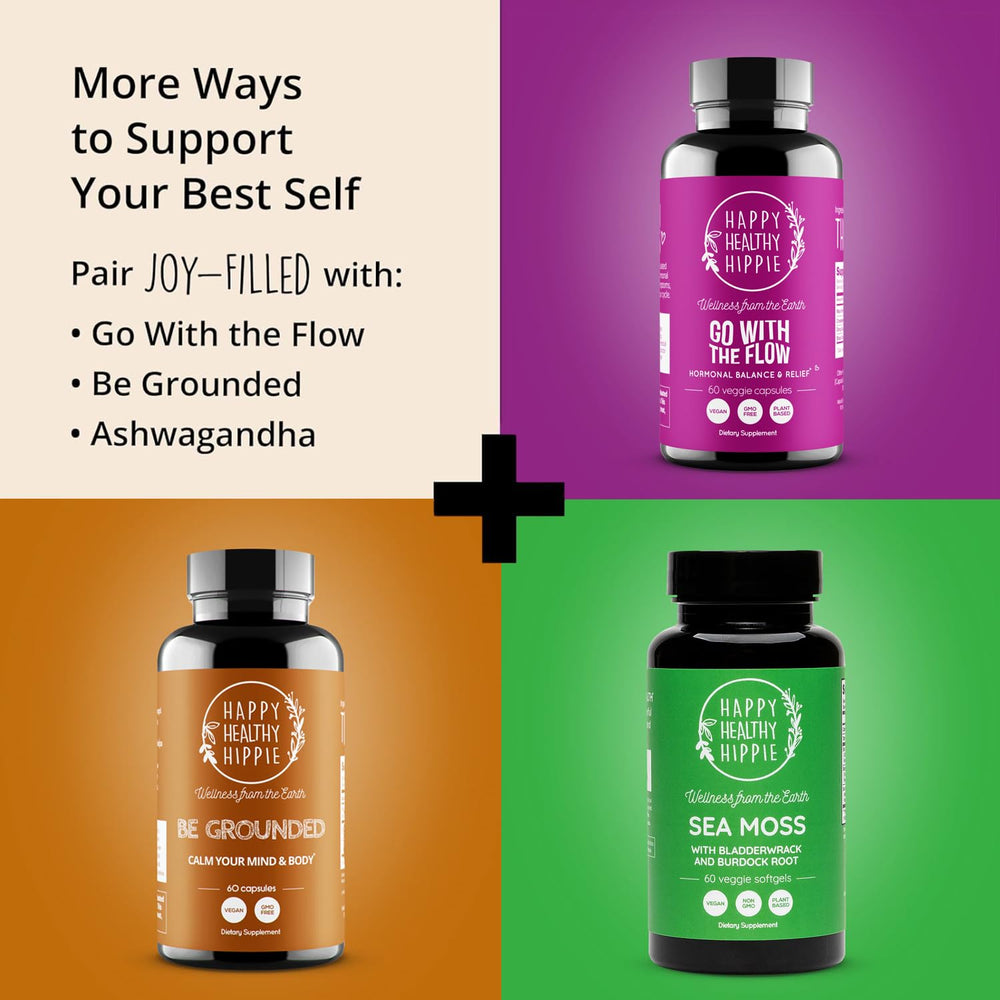 Plant-based mood support concept with herbal ingredients