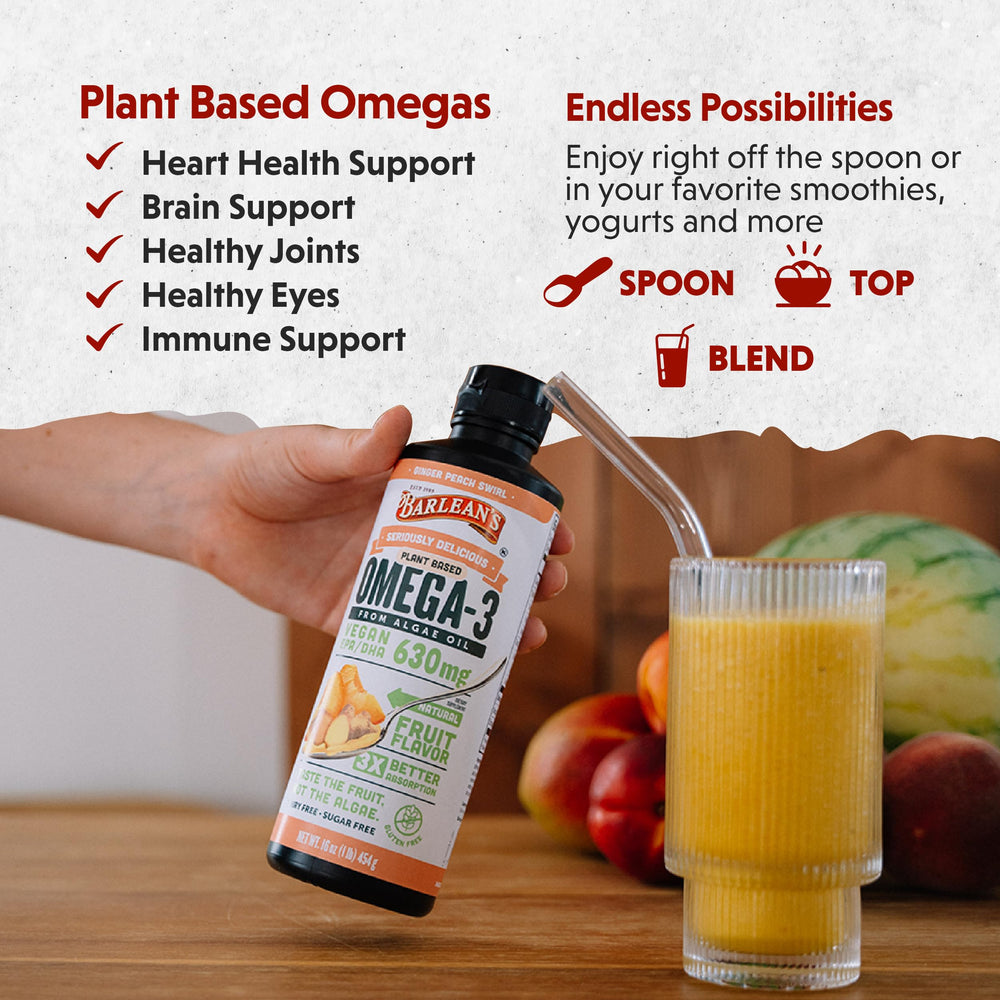 Plant-based omega-3 from algal oil illustration
