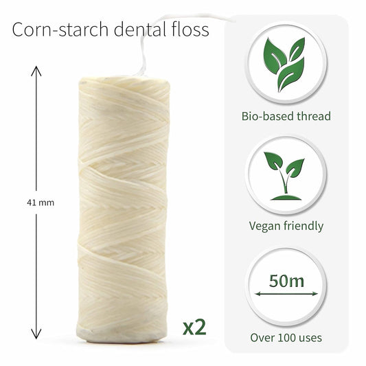Plant-based PLA dental floss made from corn starch