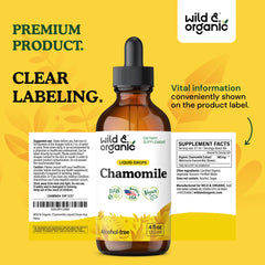 Plant-based vegan chamomile supplement illustration