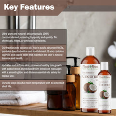 Fractionated coconut oil for hair care and conditioning
