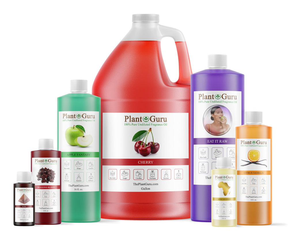 Plant Guru Frankincense Fragrance Oil lotion formulation for subtle woods-and-flowers aroma.