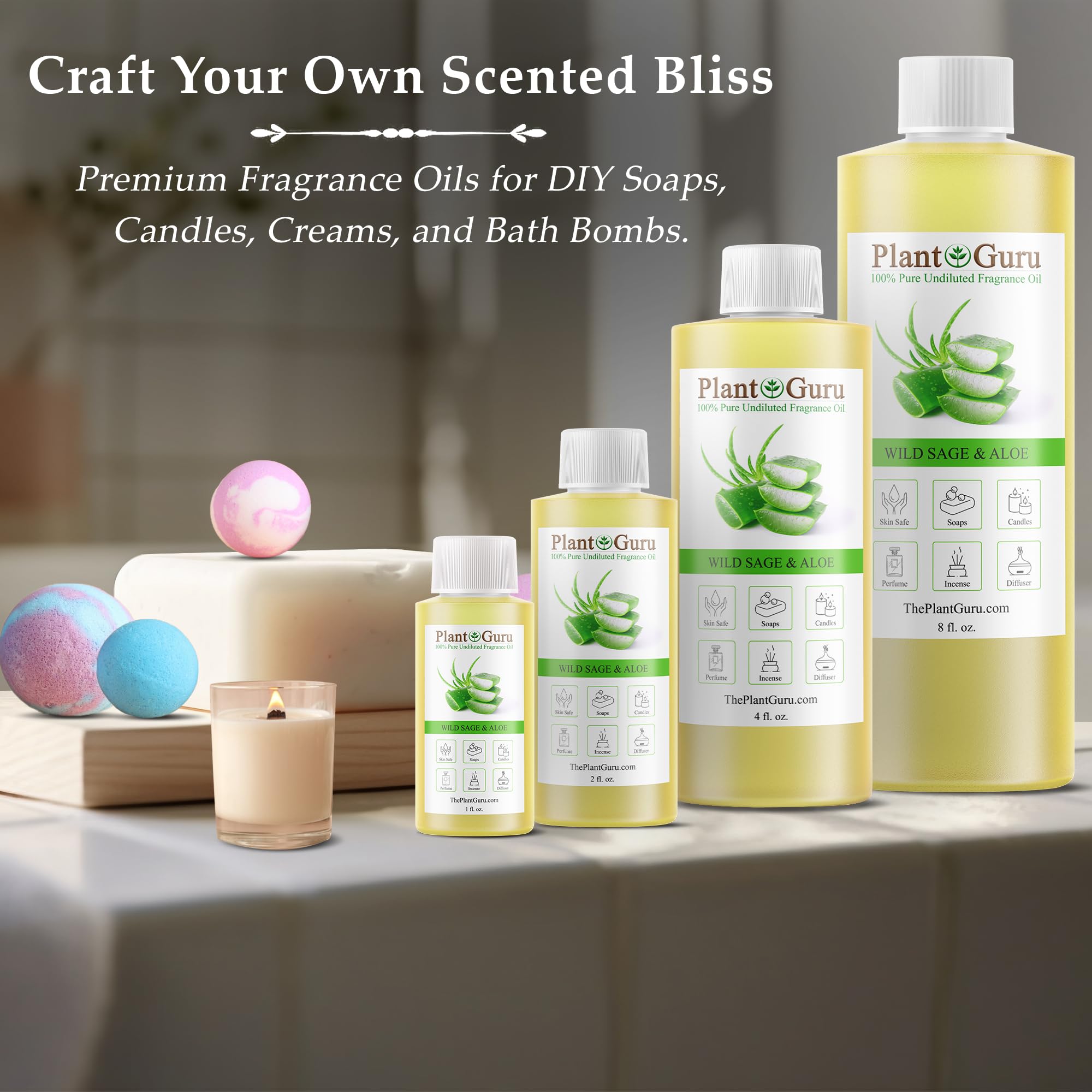 Plant Guru Wild Sage Aloe fragrance oil for soaps and bath products