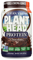 Genceutic Naturals Plant Head Protein Chocolate front label