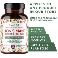 Made in USA GMP facility Plant.O Lion's Mane capsules