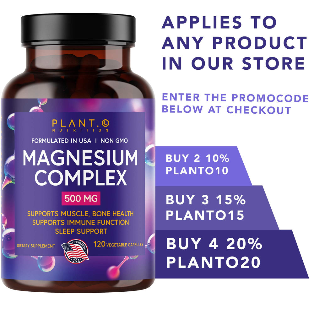 Vegan magnesium oxide/citrate supporting heart health and digestion