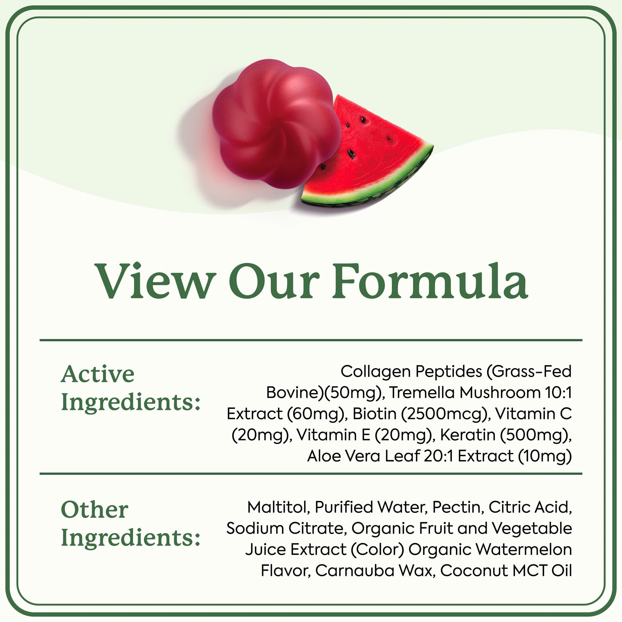 Gummies with fresh watermelon slices for flavor