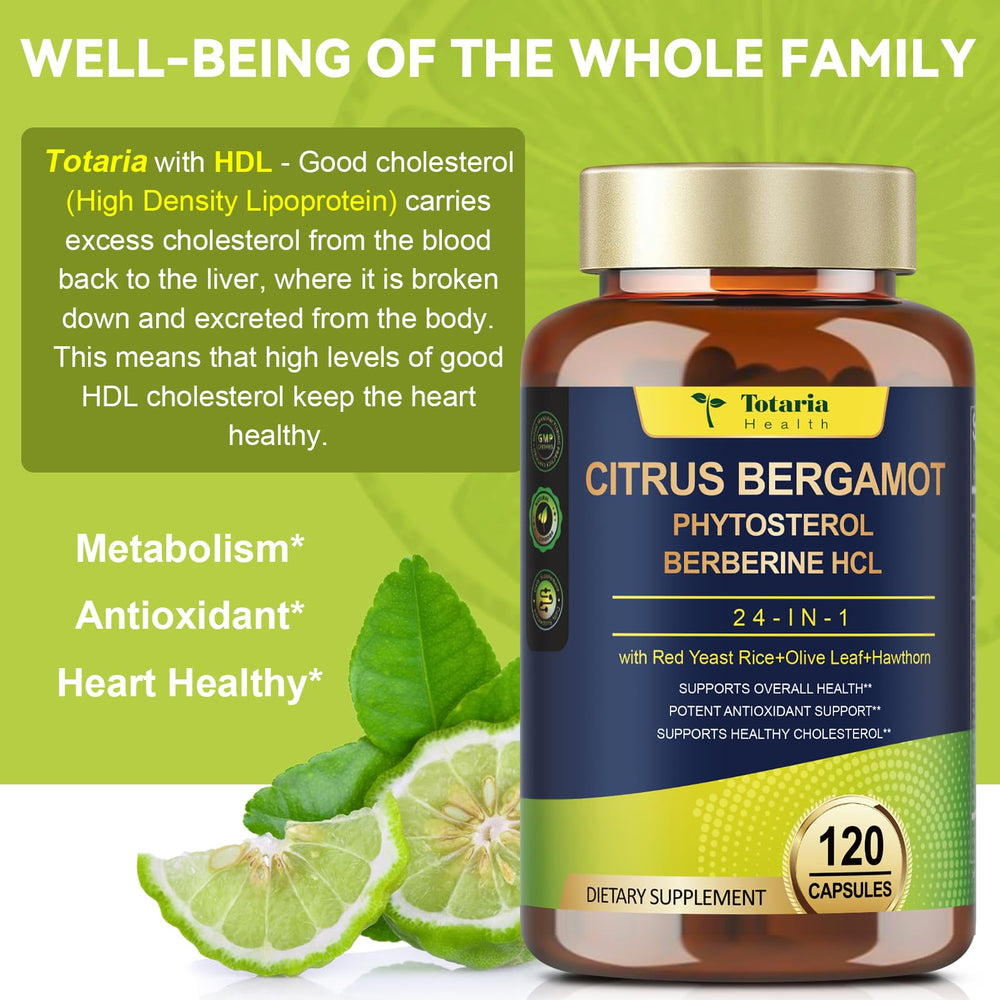 Plant sterols and stanols with bergamot supplement