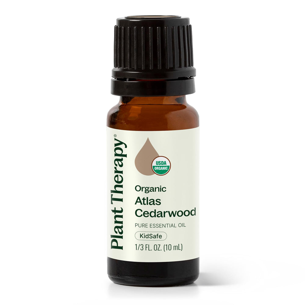 Bottle of Plant Therapy Atlas Cedarwood Essential Oil (10 mL)