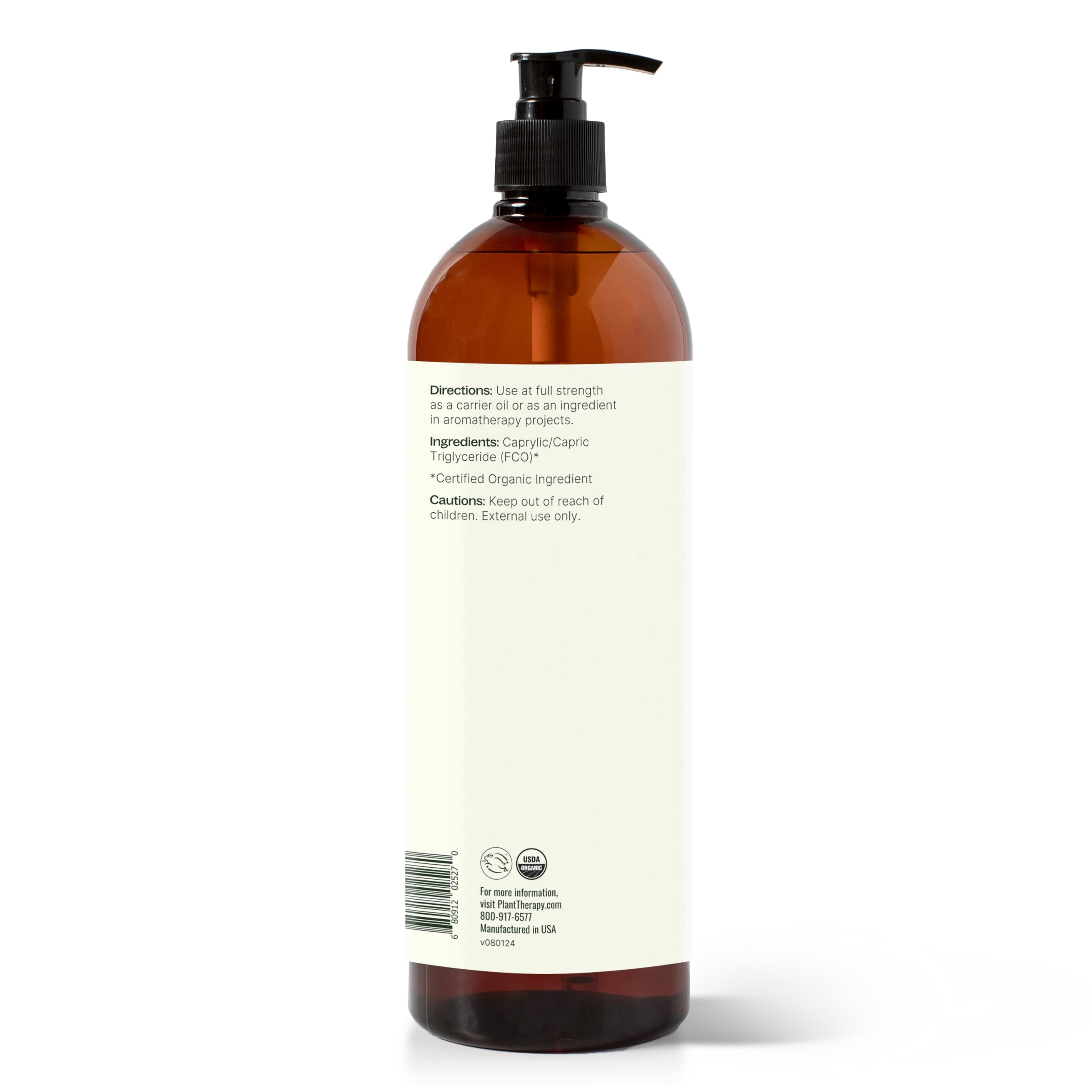 Plant Therapy coconut oil label and packaging