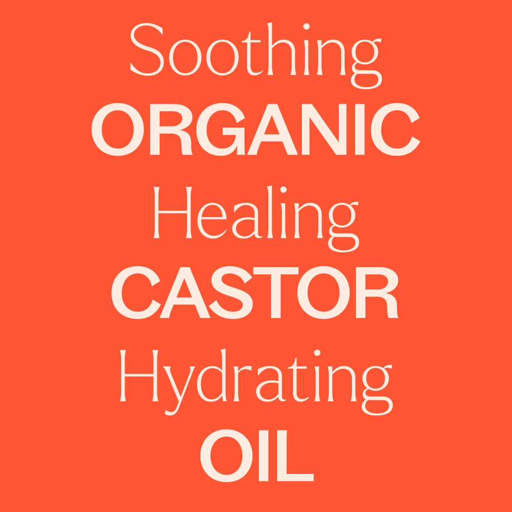Castor oil being poured from bottle into container