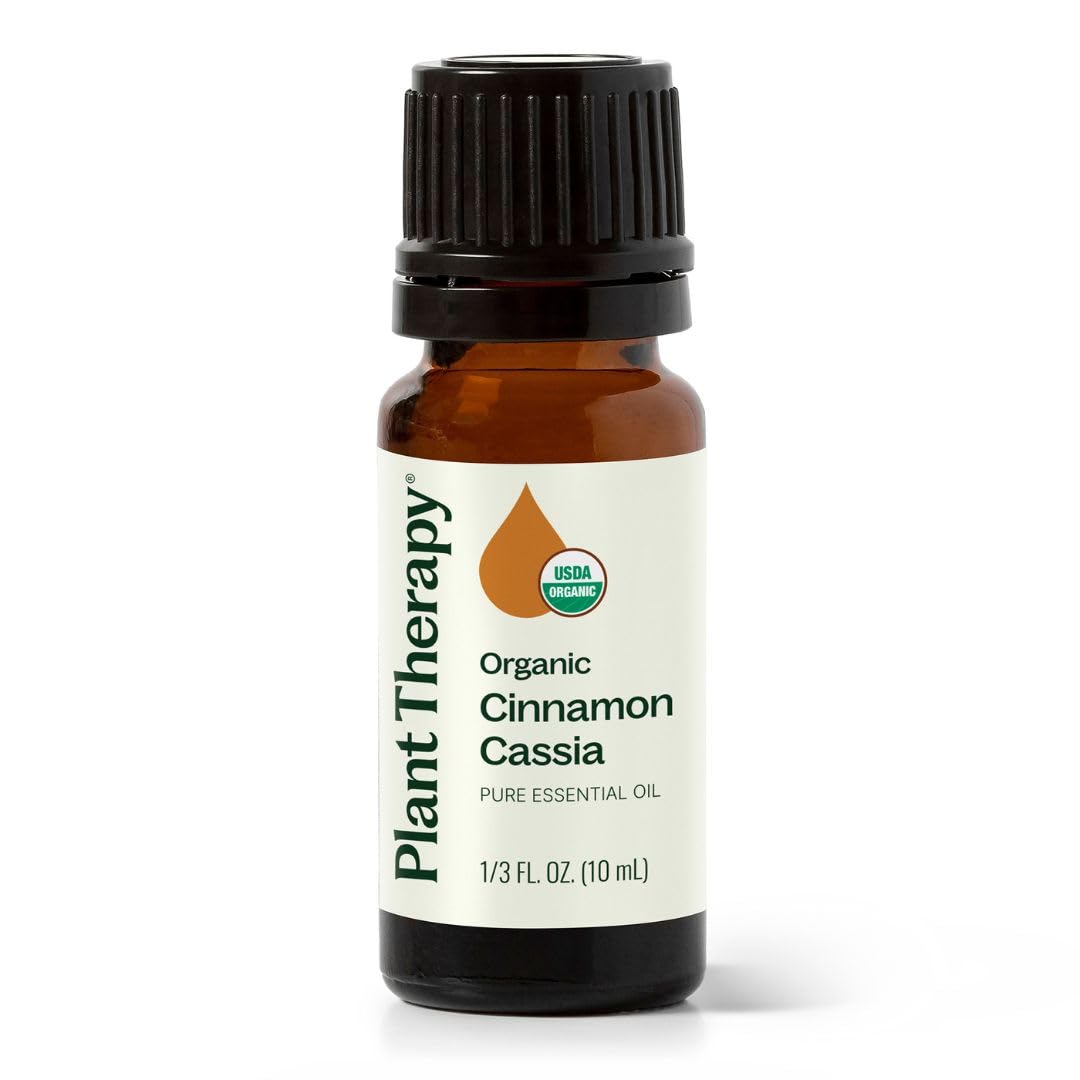 Bottle of Plant Therapy Organic Cinnamon Cassia Essential Oil 10 mL