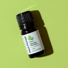 Calming aromatherapy blend featuring Geranium oil