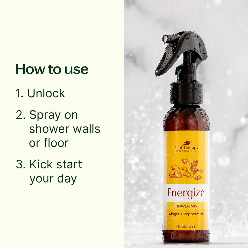 Energize Shower Steamer Mist bottle with label