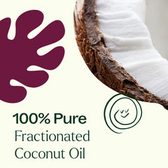 Hair application using fractionated coconut oil for shine