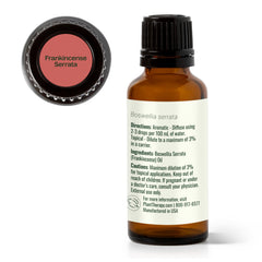 Lifestyle shot of Frankincense Serrata essential oil used in aromatherapy