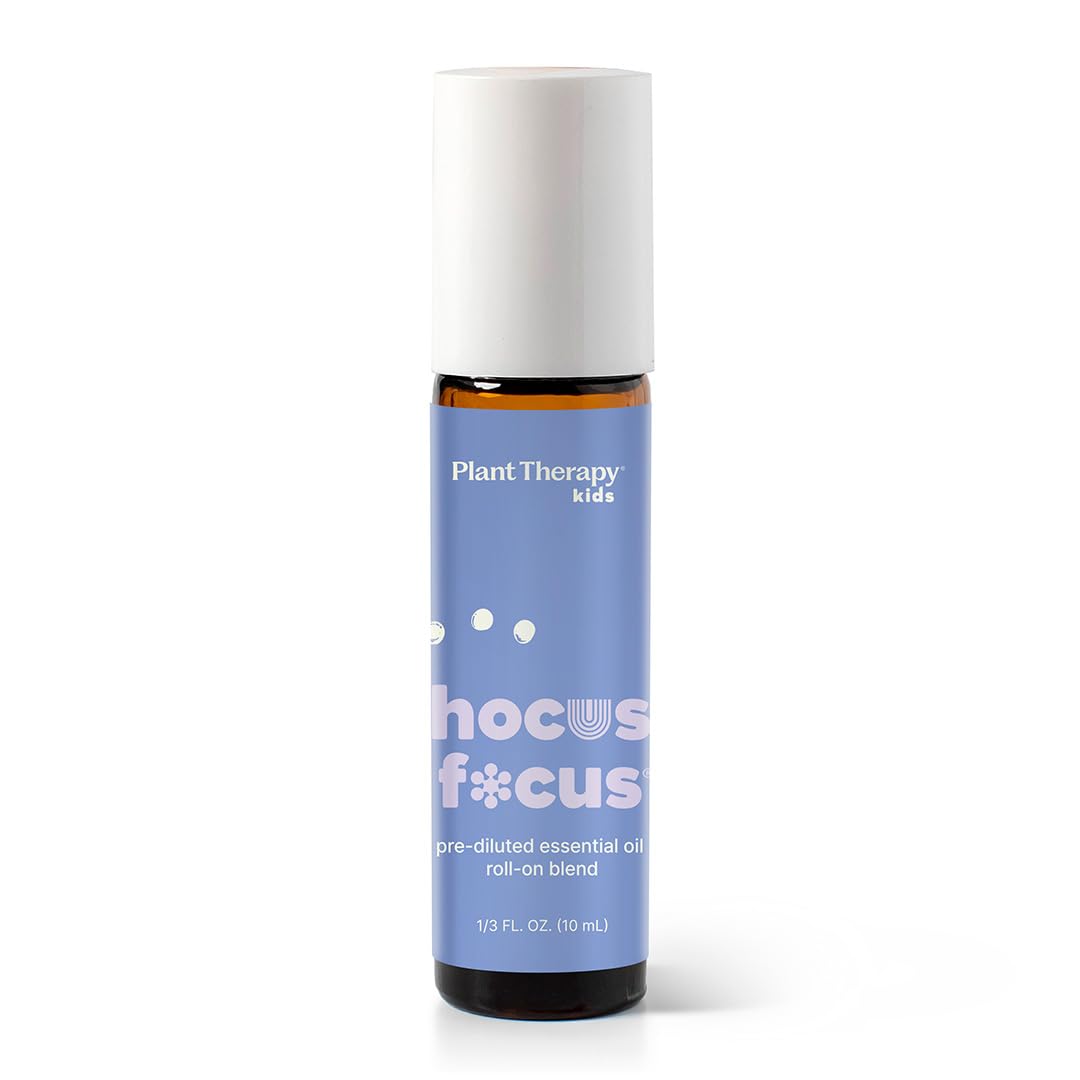Close-up of Hocus Focus label on 10 mL roll-on bottle