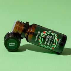 Dropper cap and bottle of Holiday Season Synergy