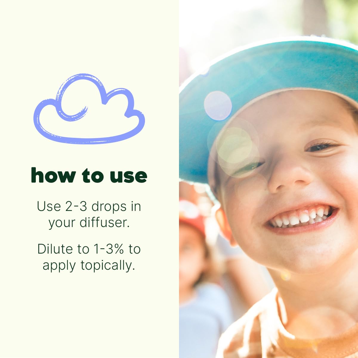 Aromatherapy diffuser with KidSafe Calming the Child essential oil