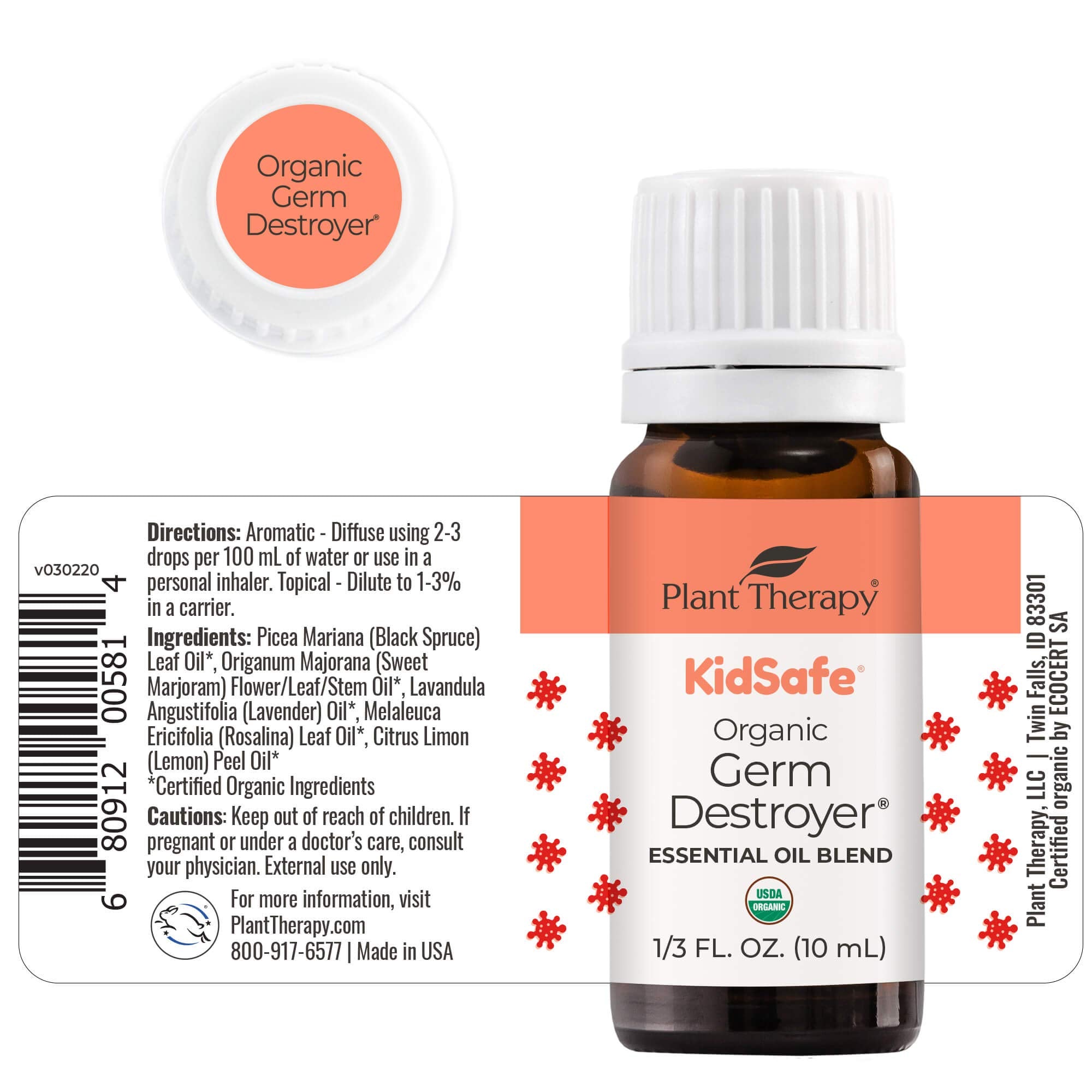 Destroyer essential oil label on Bottle