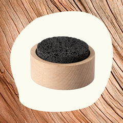 Close-up of lava rock passive diffuser showing natural texture
