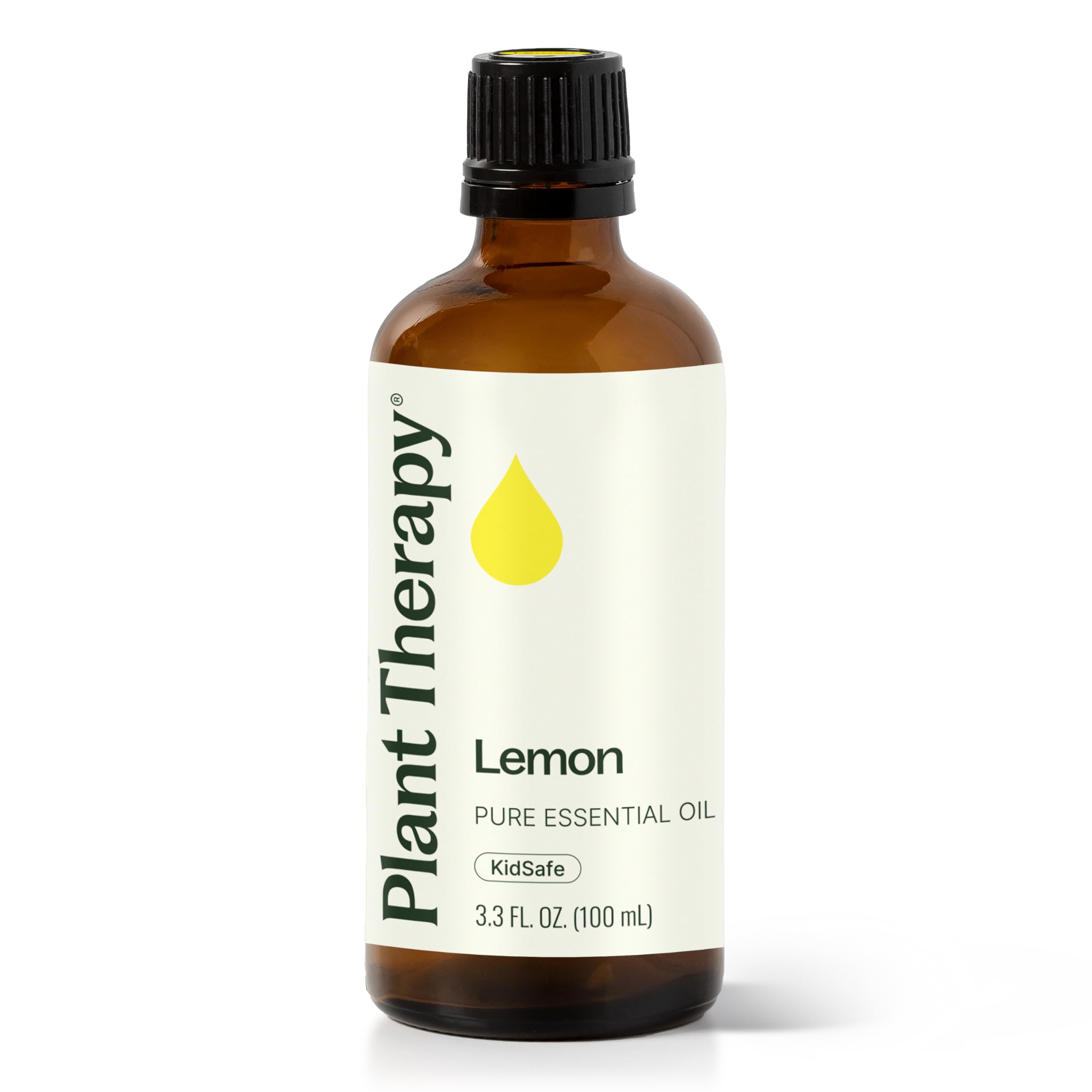 Plant Therapy Lemon Essential Oil 100 mL bottle with dropper