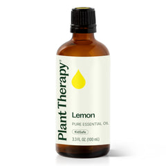 Plant Therapy Lemon Essential Oil 100 mL bottle with dropper