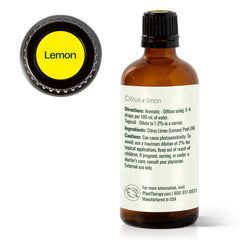 Lifestyle image showing aromatherapy use of lemon essential oil