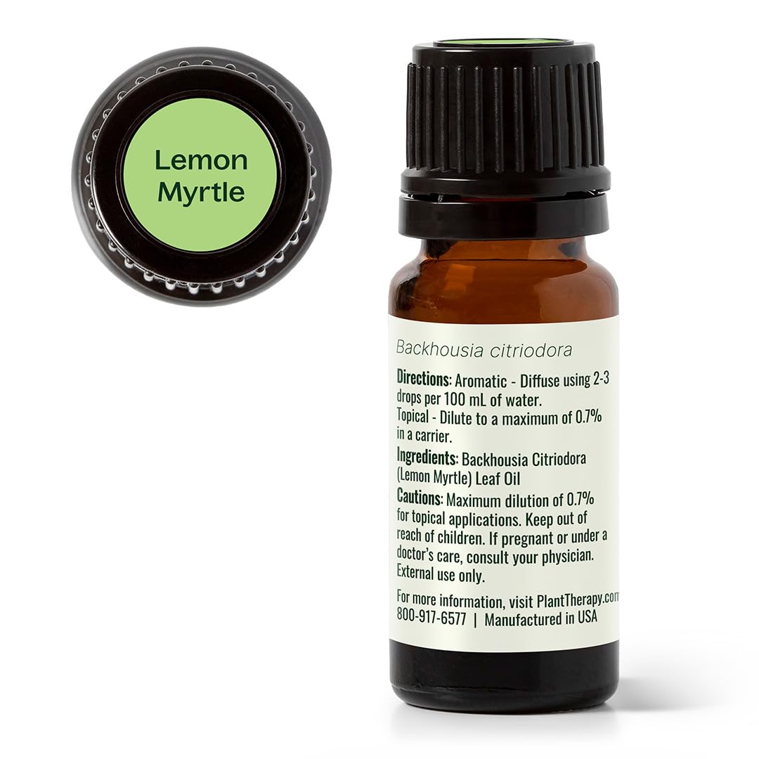 Therapeutic grade Lemon Myrtle essential oil packaging