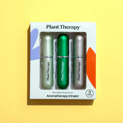 On-the-go aromatherapy with a personal nasal inhaler in use
