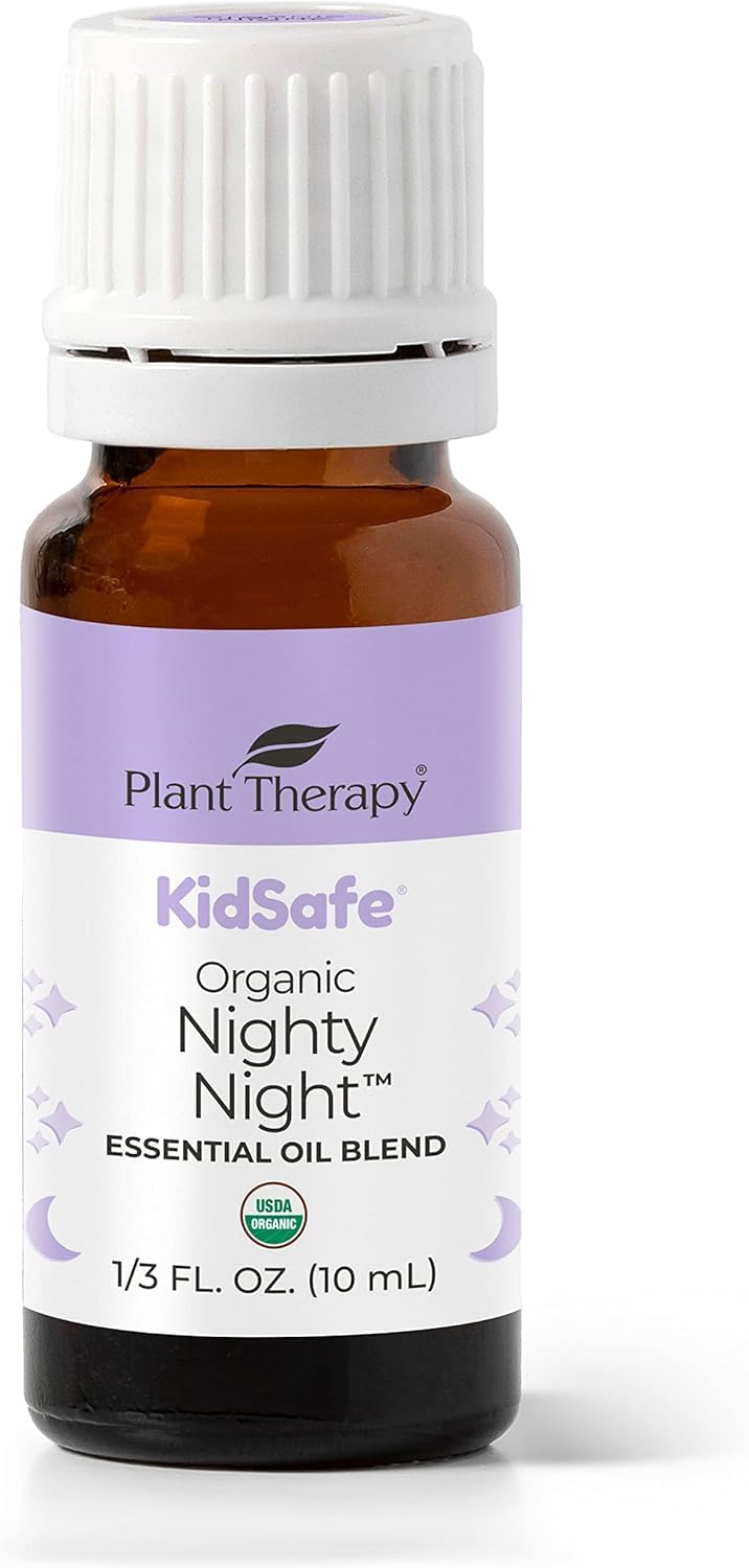 Bottle of Plant Therapy KidSafe Nighty Night essential oil blend 10 mL
