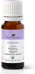 Bottle of Plant Therapy KidSafe Nighty Night essential oil blend 10 mL