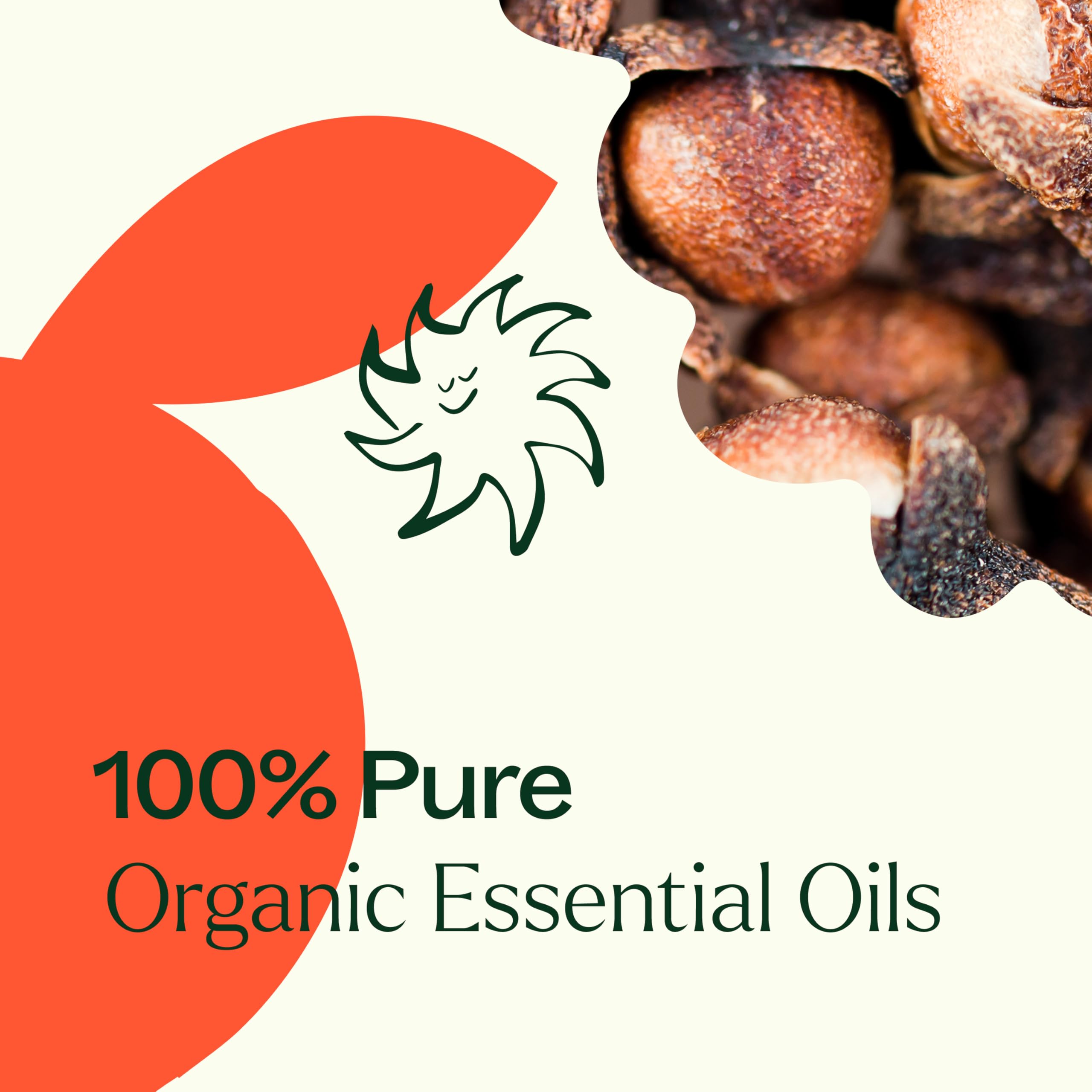 Ingredients and organic certification details on Orange Clove oil label