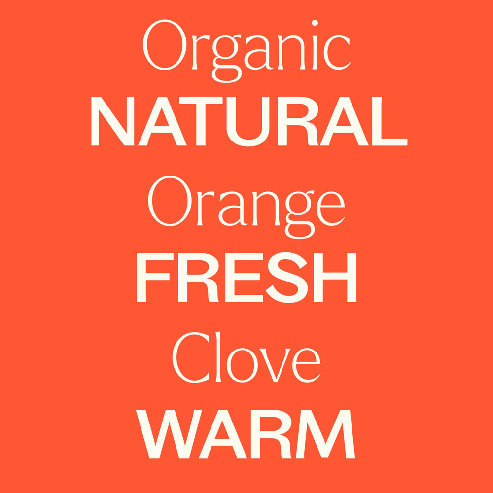 Close-up of Plant Therapy Orange Clove oil label