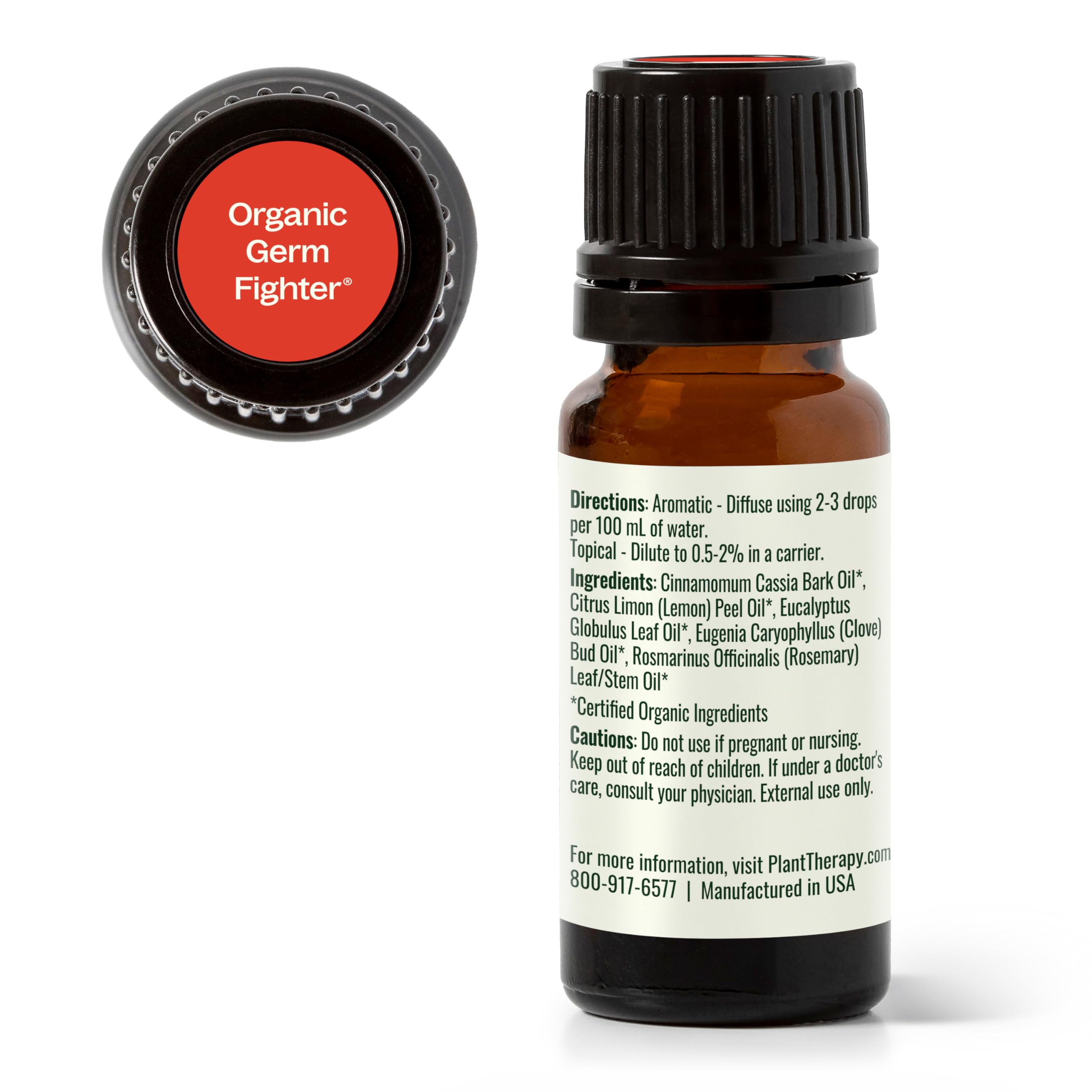 Assorted Plant Therapy essential oils including Fighter blend