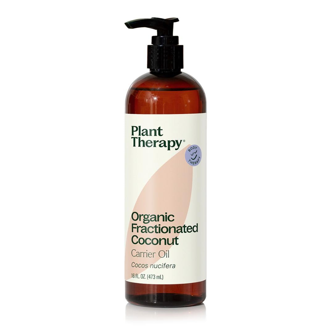 Bottle of Plant Therapy Organic Fractionated Coconut Oil 16 oz