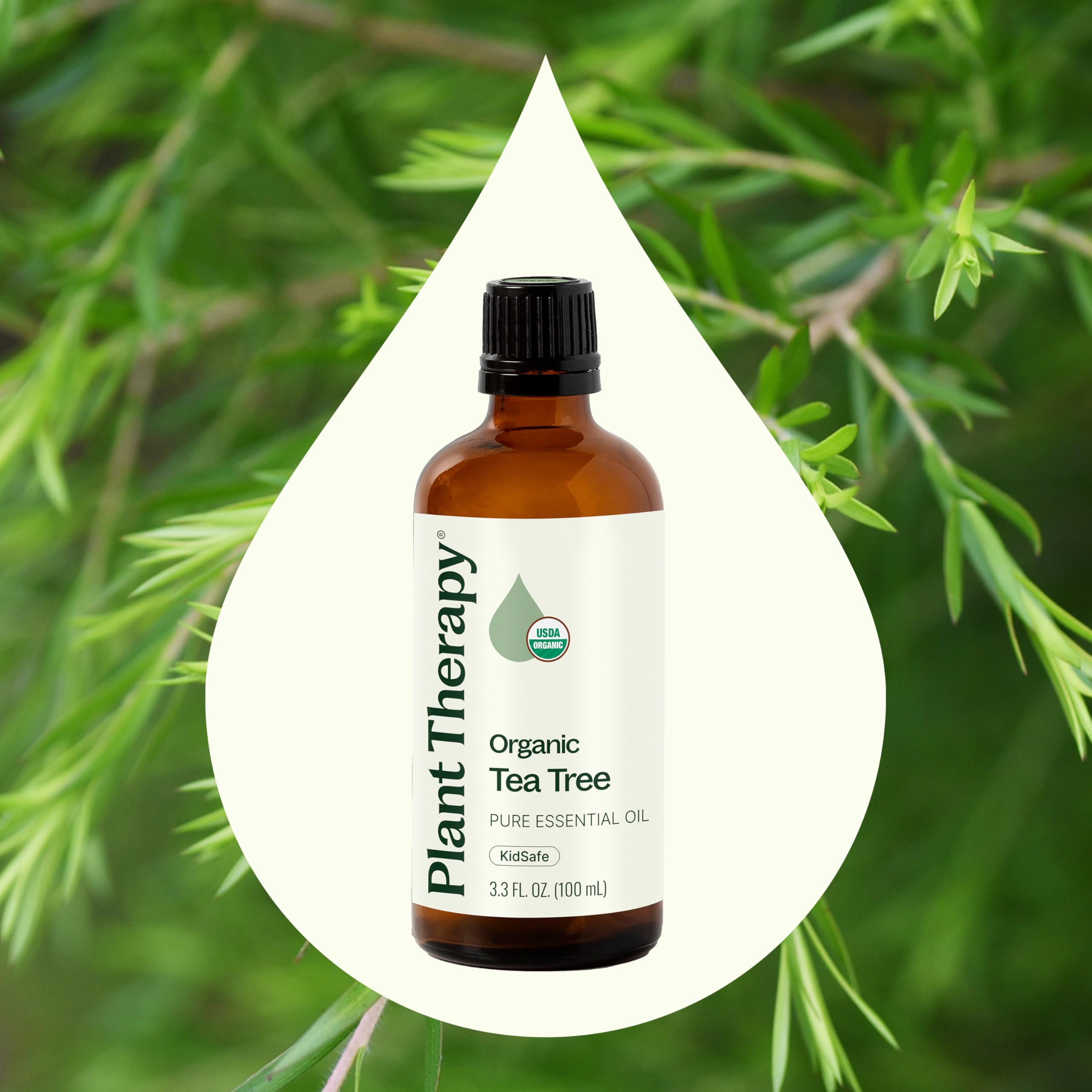 Tea Tree Oil label showing USDA Organic certification